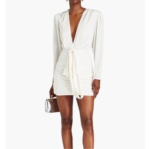 RONNY KOBO
Ruched cutout satin mini dress ****NEW WITH TAGS IN ORIGINAL BOX*****